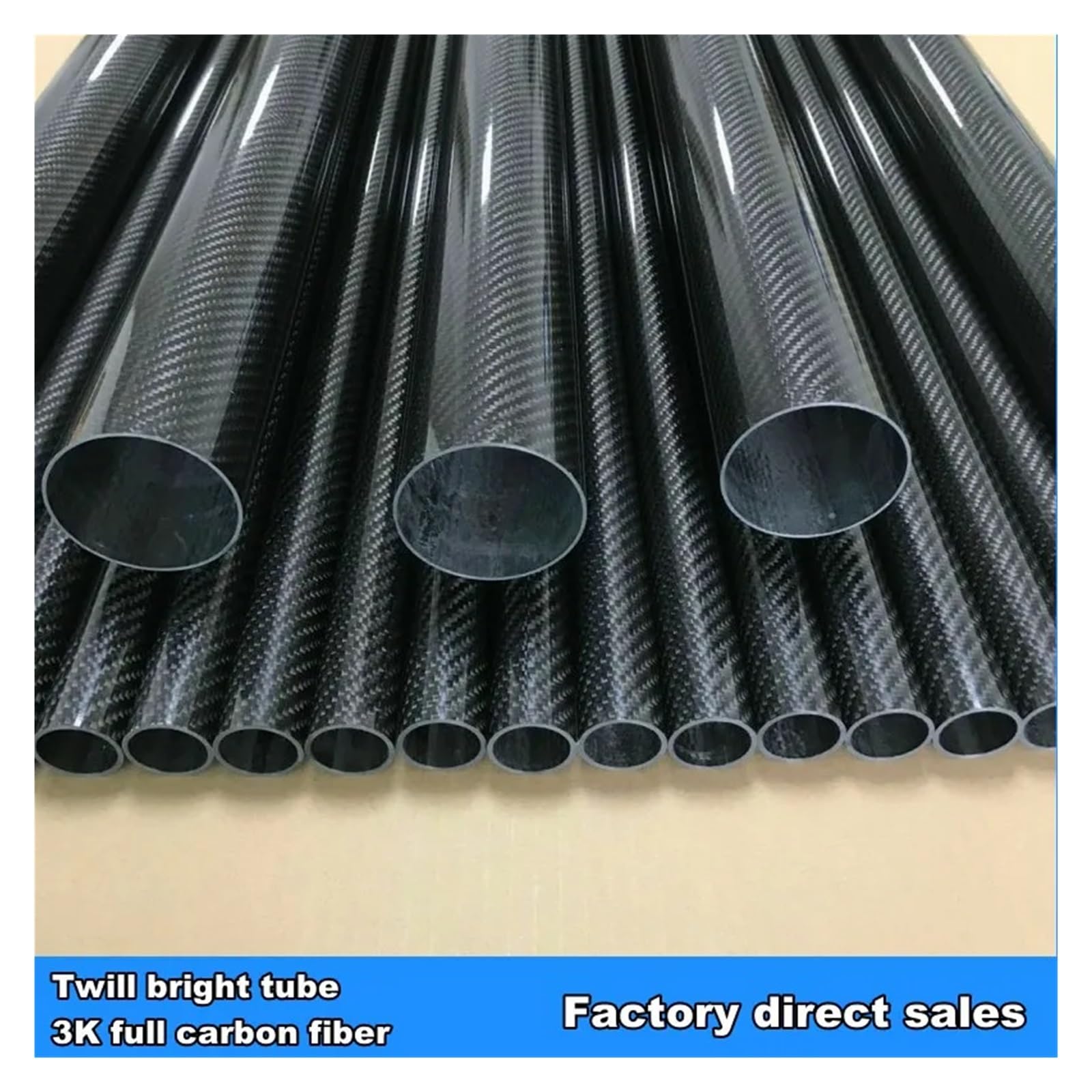 Tube En Fiber De Carbone Tube en Fiber de carbone 3K, longueur 1000mm, flèche d'avion(60x58x800mm 1PCS)