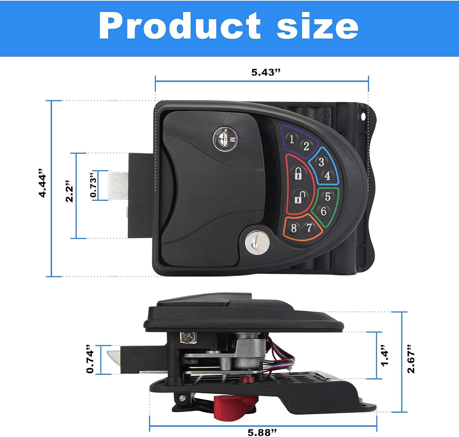 Lіmіtеd Dіѕсоunt OPL5 RV keyless Entry Door Lock with Deadbolt Backlit,Wireless 20M/65FT Remote Fobs Control, Zinc Alloy Metal Keyless RV Door Backlit Keypad for Travel Trailers Camper Bus Yacht Truck