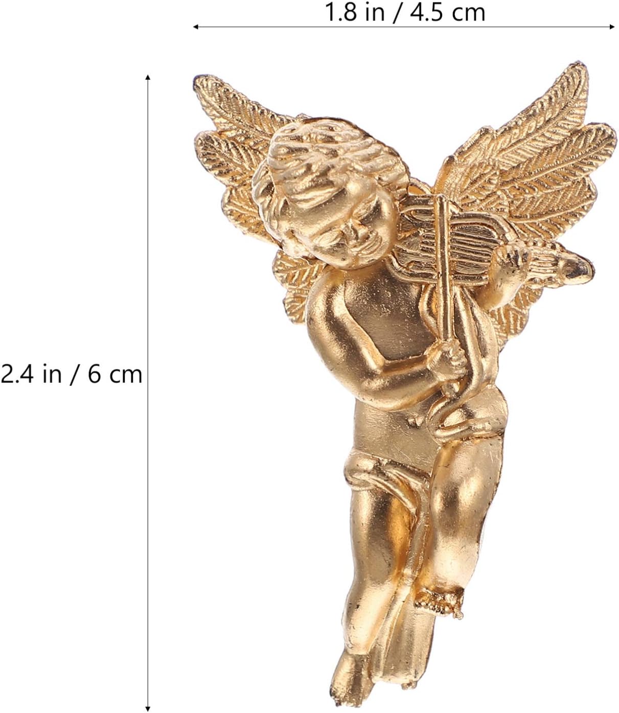 Ornaments 30pcs Christmas Ornaments Gold Christmas Tree Hanging Pendants in 6 Mini Cherub Angels Figurine Home Wedding Decor (Color : Golden 30pcs)