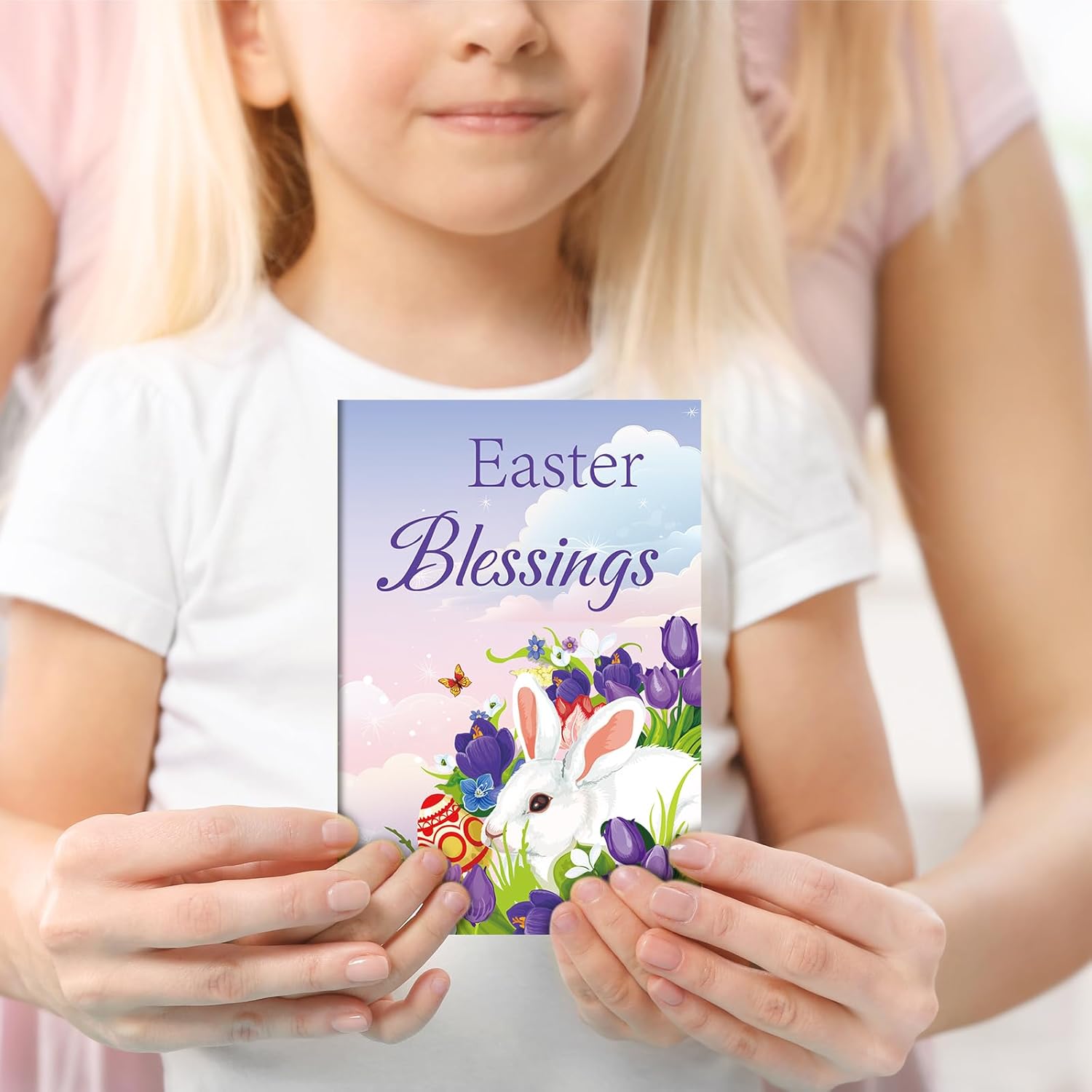 Cholemy 80 Sets Religious Easter Cards Bulk with Envelopes 5 x 7 inch Easter Christian He Is Risen Cross Religious Spring Jesus Inspiring Bible Messages Greeting Cards for Party Favors