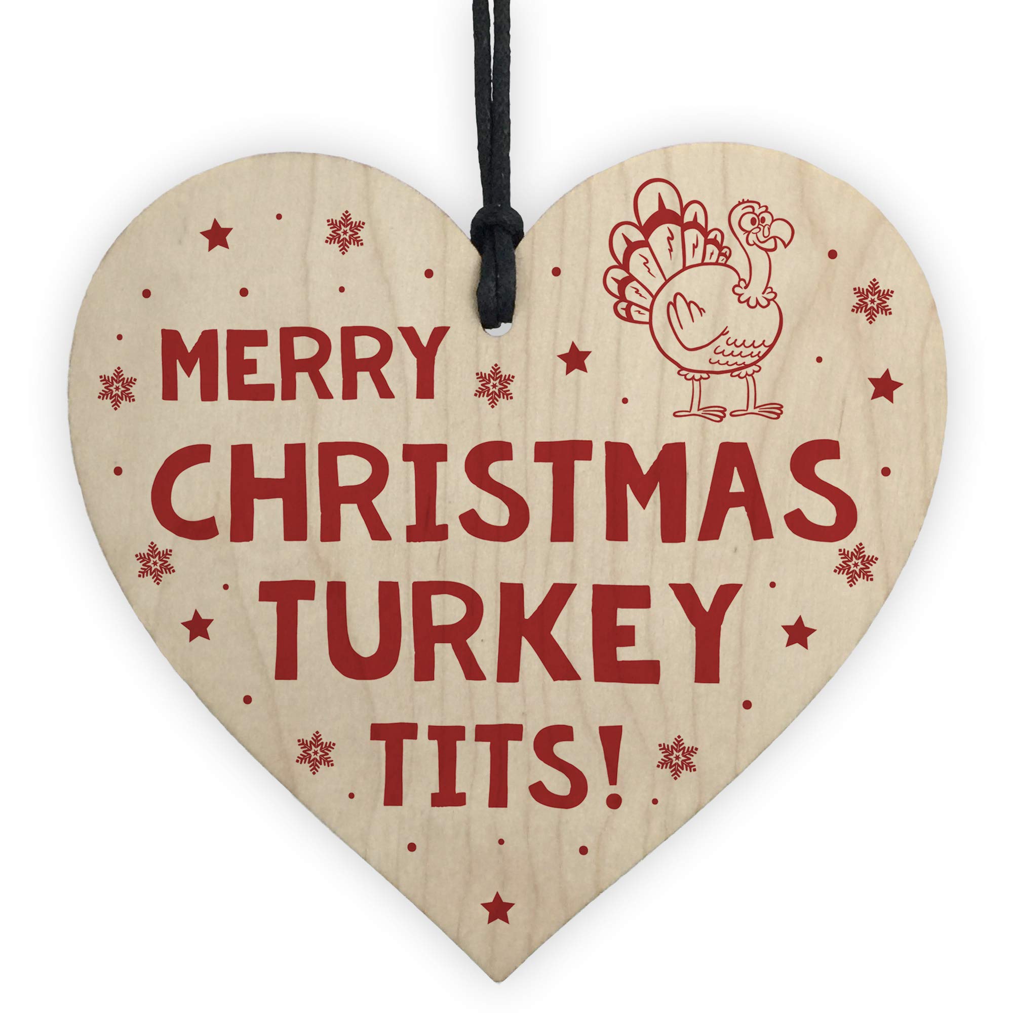 Red Ocean Merry Christmas Turkey Tits Novelty Xmas Friendship Gift Funny Friendship Gifts