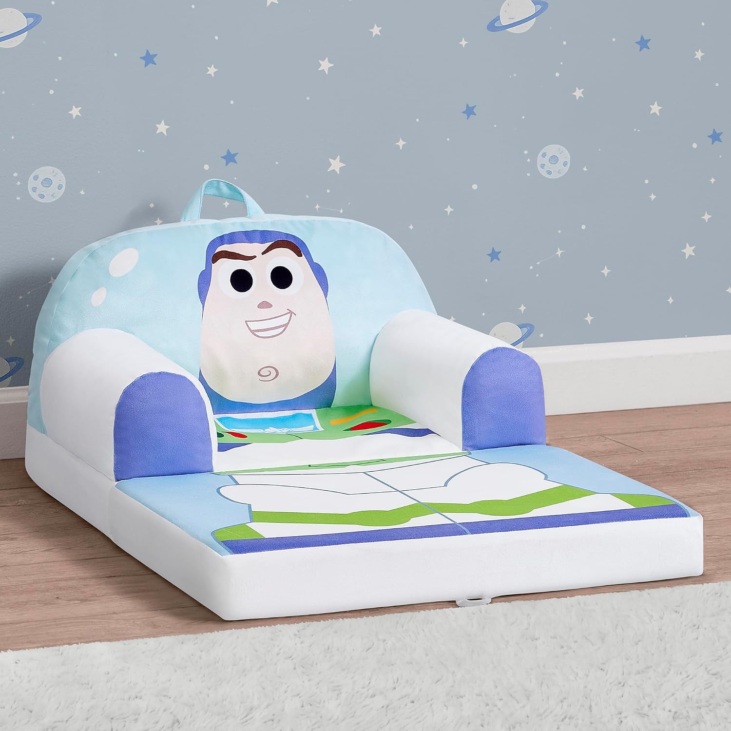 Toy Story Buzz Lightyear Flip-Out Toddler Chair, Kids Couch & Kids Sofa