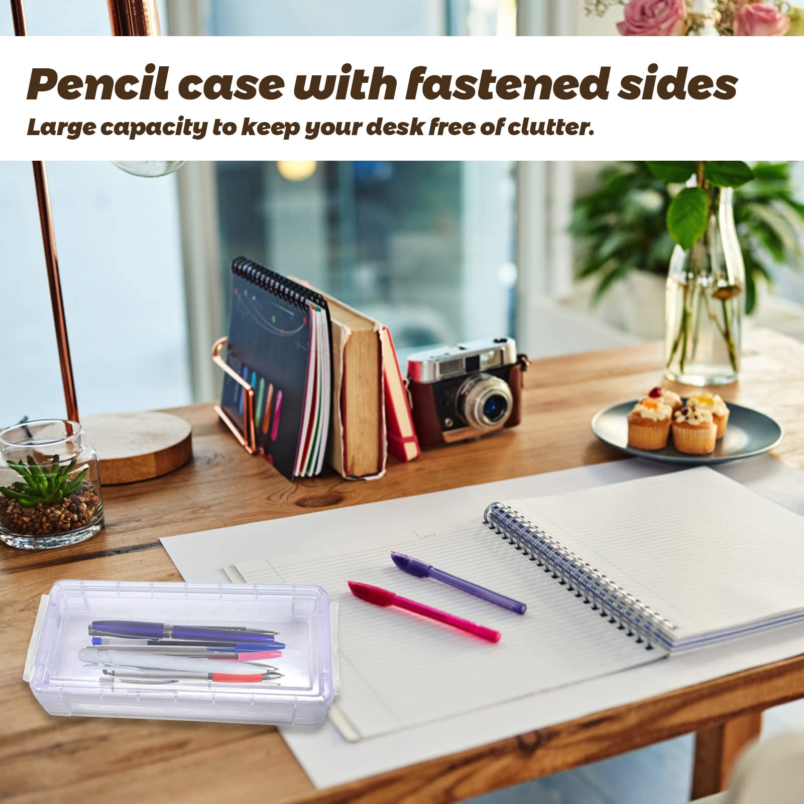 MaoXinTek Astuccio Portamatite Grande capacità Multifunzione Porta Trucco Astuccio Cartoleria Organizer per Studente Collegio Forniture Scuola Media e Ufficio Blu Scuro