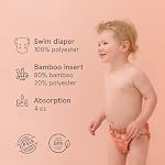 LA PETITE OURSE Reusable Swim Diapers – Adjustable, Washable & Leakproof Swimmers – Baby Swimming Diapers for Boys & Girls – Ideal for Swimming Lessons, Pool, Beach – Newborn to Toddler – 3 Pack