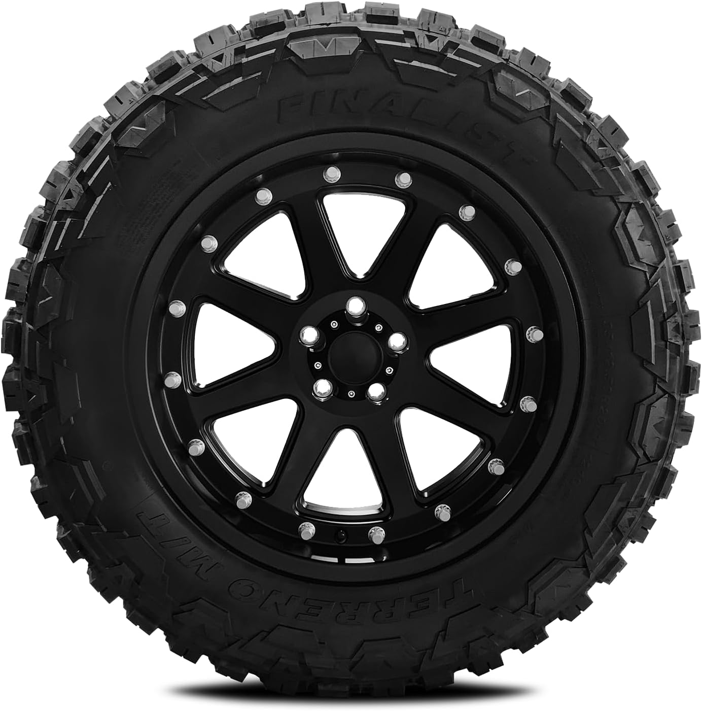 Set of 4 (FOUR) Finalist Terreno M/T LT265/70R17 121/118Q 10 Ply Load Range E SUV Light Truck Mud Terrain Tires 265/70/17 MT- Includes 3-Year Road Hazard Warranty (Tire Only)