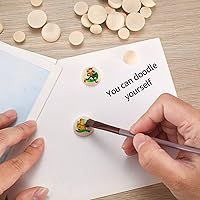 Vista 5 de 200 piezas de cuentas de madera semiredondas, bolas de madera divididas naturales sin terminar, 0.472 in/0.591 in/0.787 in, pequeñas bolas