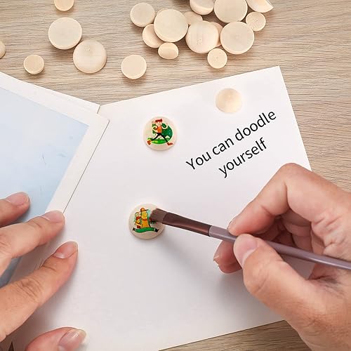 Miniatura 5 de 200 piezas de cuentas de madera semiredondas, bolas de madera divididas naturales sin terminar, 0.472 in0.591 in0.787 in, pequeñas bolas decorativas