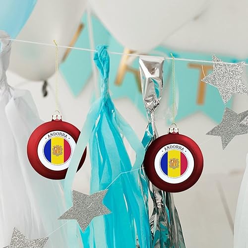 Miniatura 8 de Adorno de bola de Navidad de Andorra, bandera de Andorra, bandera de las naciones, adornos colgantes, recuerdo, regalo para árbol de Navidad,