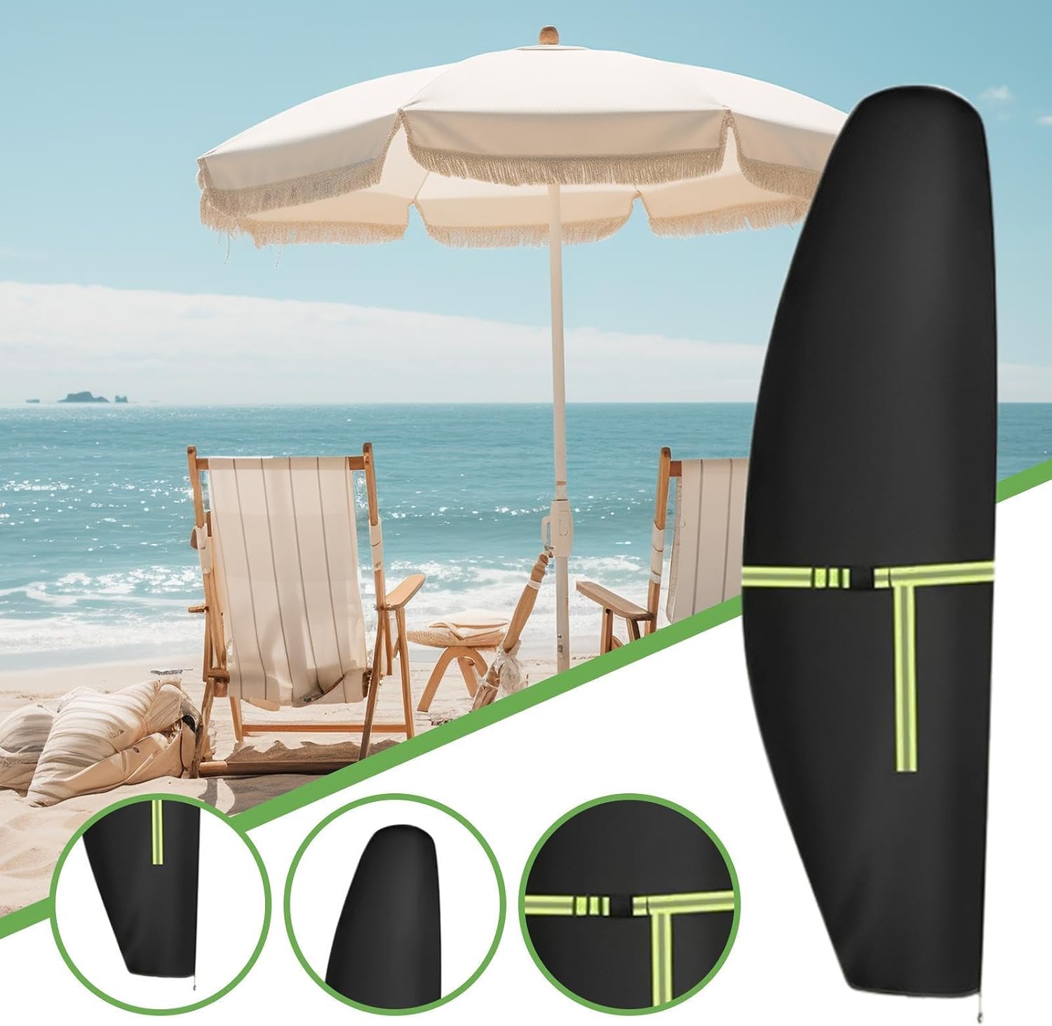 Patio Umbrella Covers Stable Multifunctional UV-Resistant Protection image 3