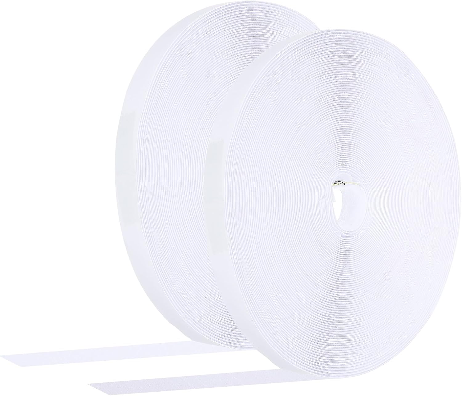 PATIKIL 1" x 9ft Hook and Loop Strips, 1 Set Roll Strong Tape Double Sided Adhesive Sticky Fastener Back Mounting Tape for Home or Office Use, Indoor & Outdoor Use, White