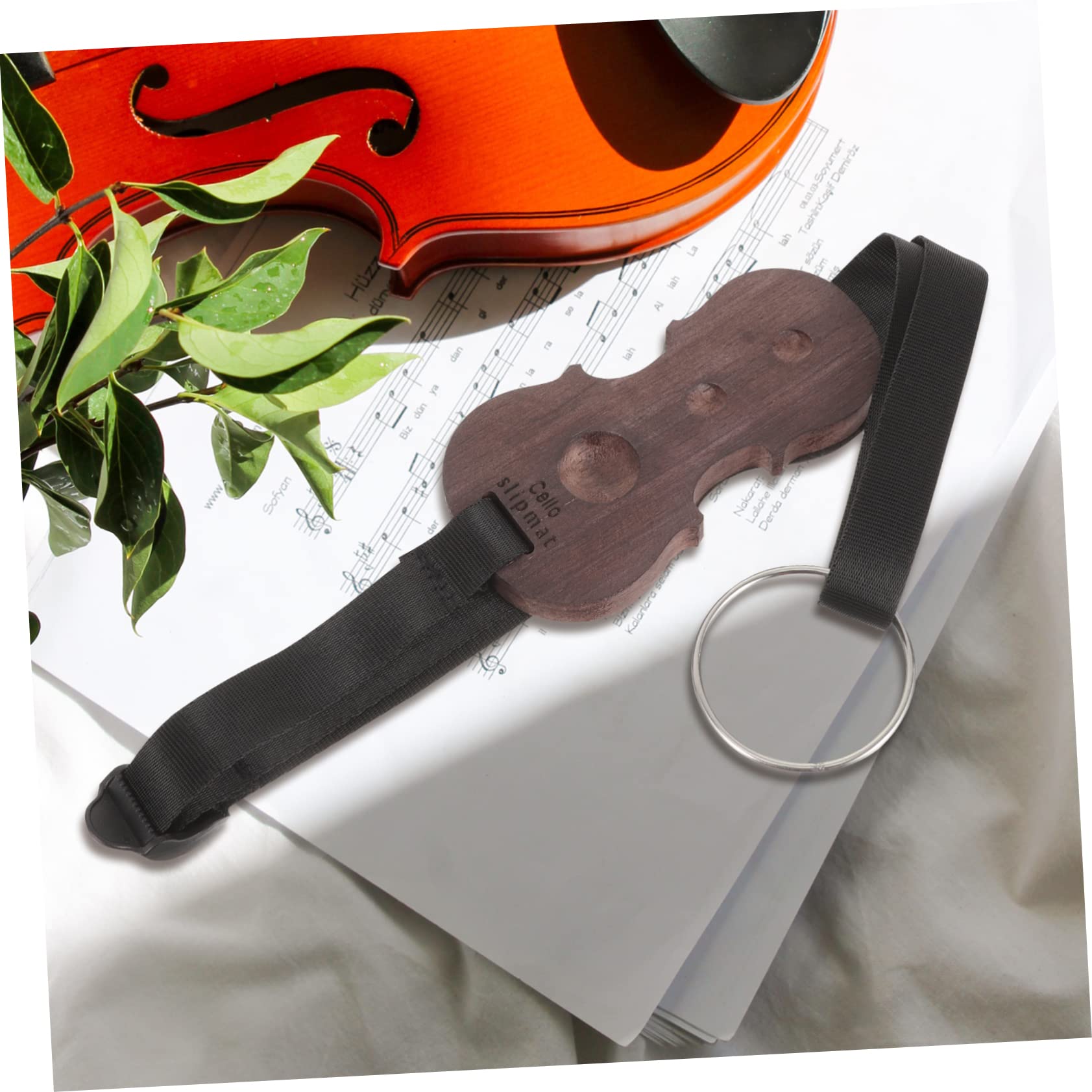 Toyvian Wooden Cello Endpin Rest Non Slip Stopper Pad for Cello Lightweight and Portable Anchor Durable and Cloth Material for Comfortable Playing Posture