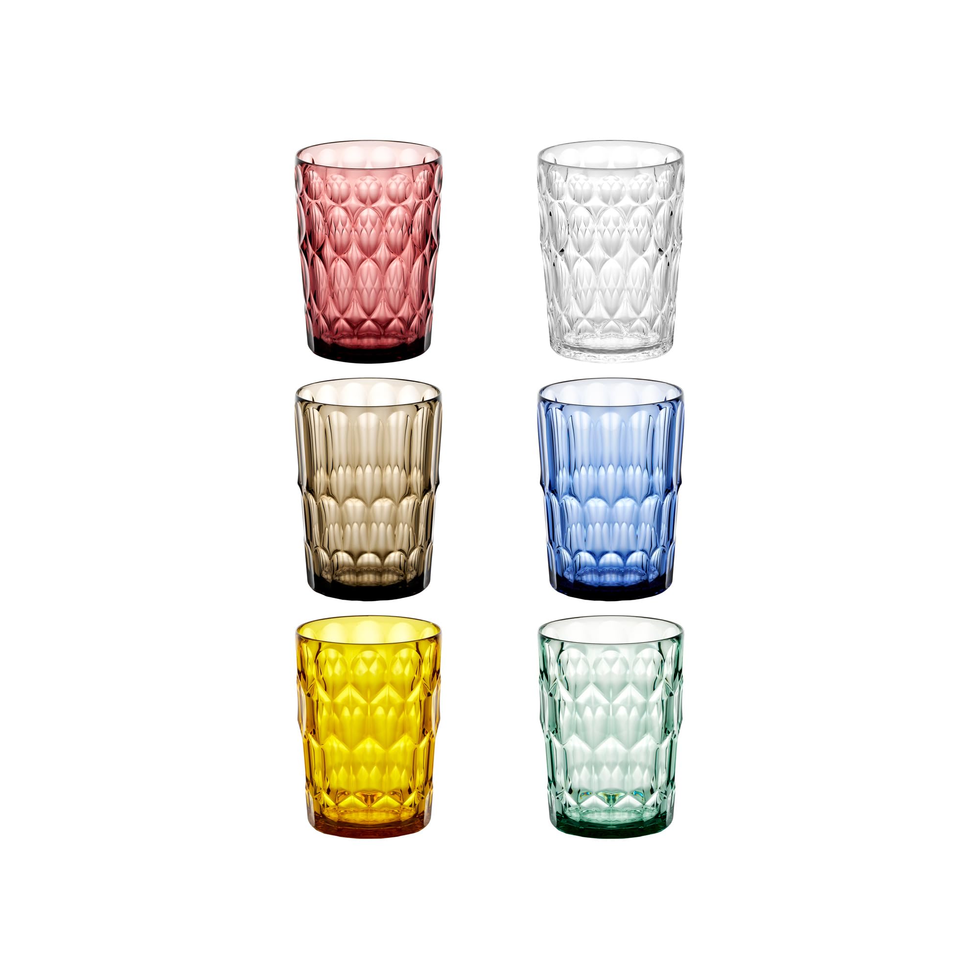 Guzzini - Vanity, Set mit 6 hohen Gläsern, Bio-based SAN und Bio-based SMMA - Aria