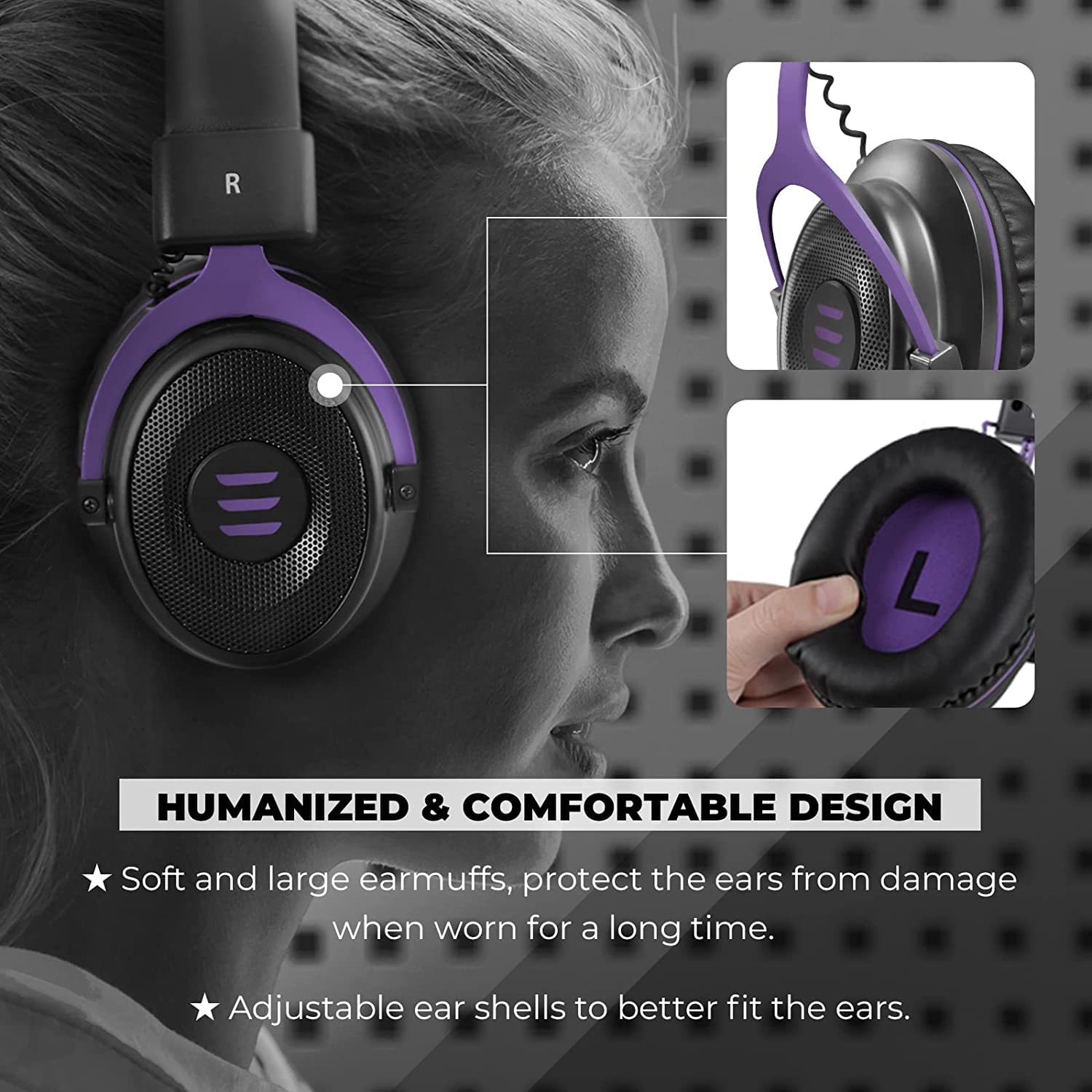 EKSA E900 - Cuffie con microfono per gaming, microfono con riduzione del rumore rimovibile, suono stereo bassi, jack da 3,5 mm per PS4, con cavo per PS5, per PC, laptop, Xbox One, Switch