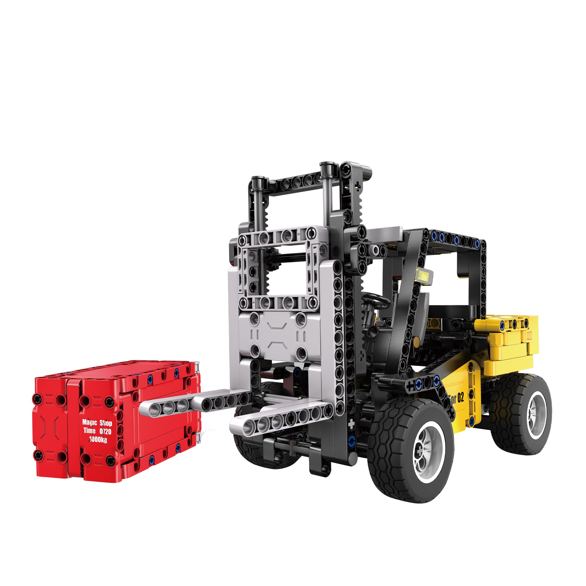 CaDA Forklift Truck with Full Manual Control - 388 Pieces - Self-Build Brick Building Block Model C65002W - Image 4