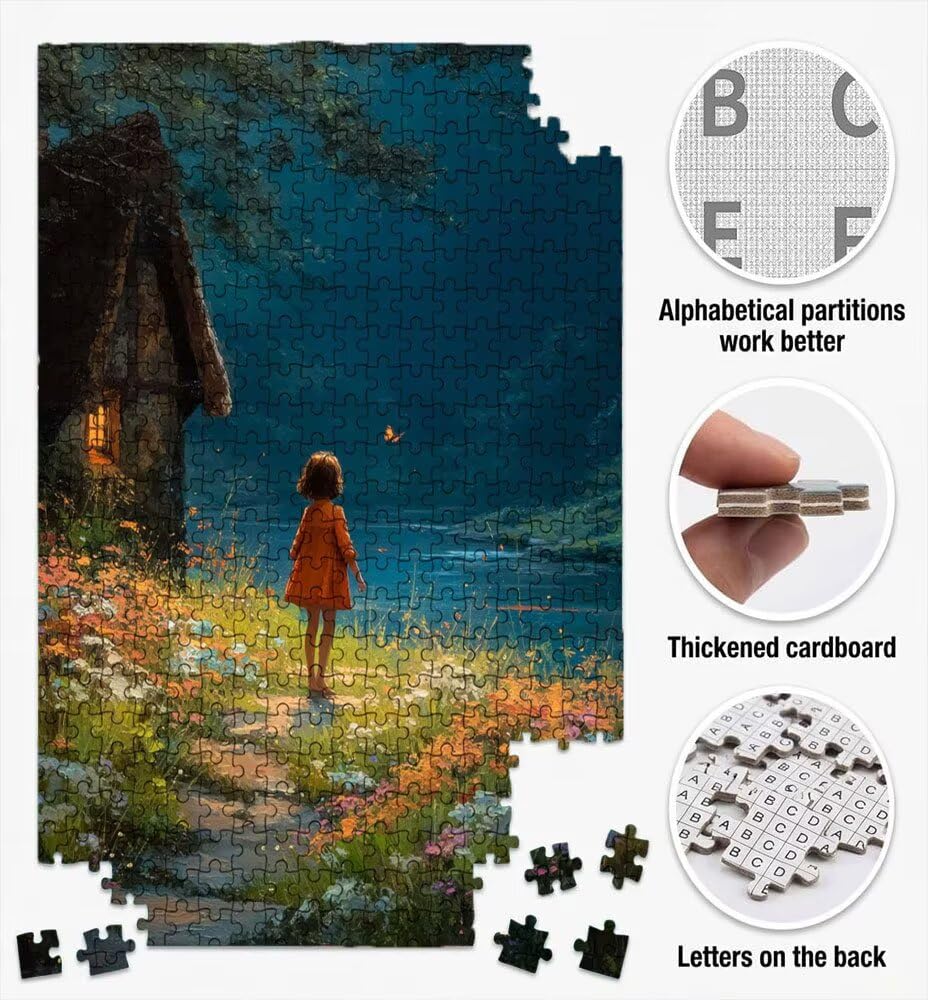 Ścieżka Dla Dziewczyn, Klasyczne Puzzle 4000 Sztuk Dorosłych BLQSBGA7-356 | Wyzwanie Zagadki, Gry Logiczne Cała Rodzina, Stres, Wystrój Domu Miłośnicy Puzzle