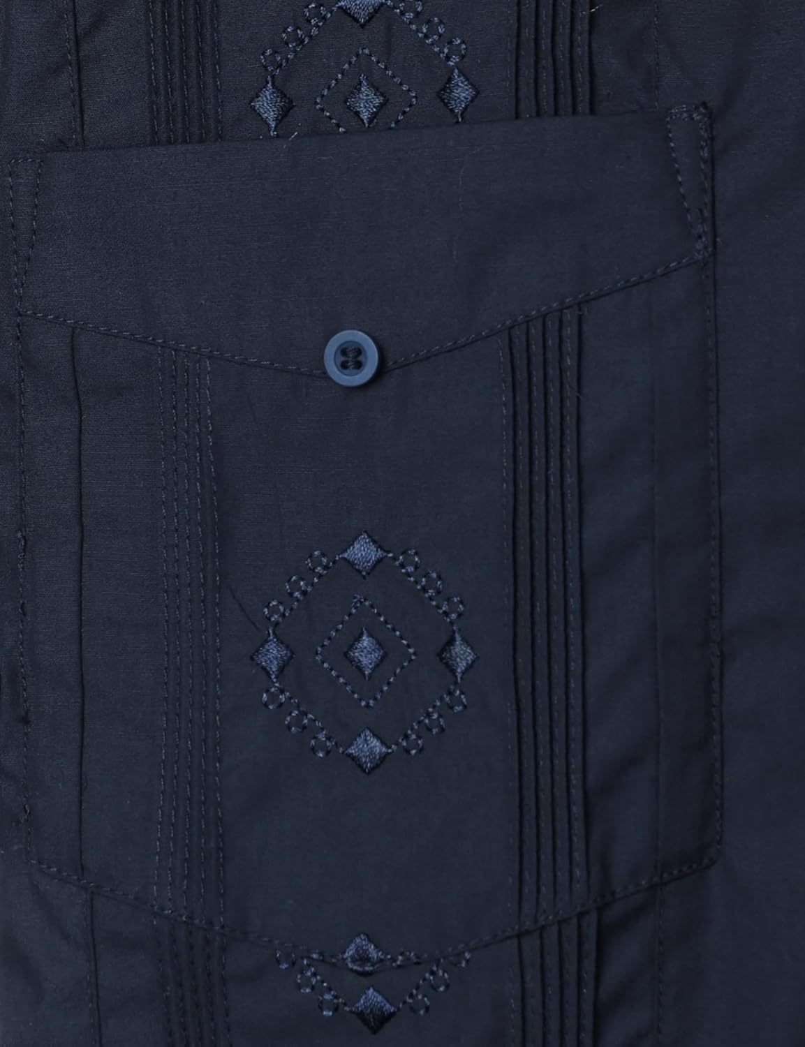 VATPAVE Mens Embroidered Cuban Guayabera Shirts Casual Button Down Short Sleeve Beach Shirts - Image 3