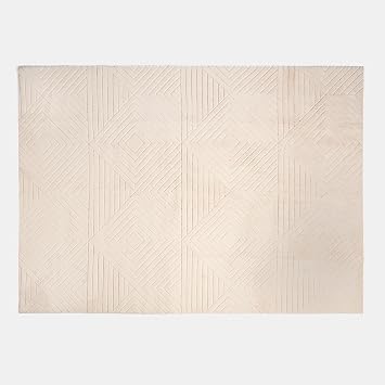 OHS Rugs Living Room 120 x 170, Geometric Tufted Area Rugs for Bedroom Home Decor Lounge Kids Room Modern Super Soft Comfy Medium Bedside Rug Non Slip Low Pile Carpet Non Shedding, Stone