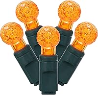 Vista 20 de Vickerman 100 Light G12 LED Light Set Yellow Lights on Green Wire