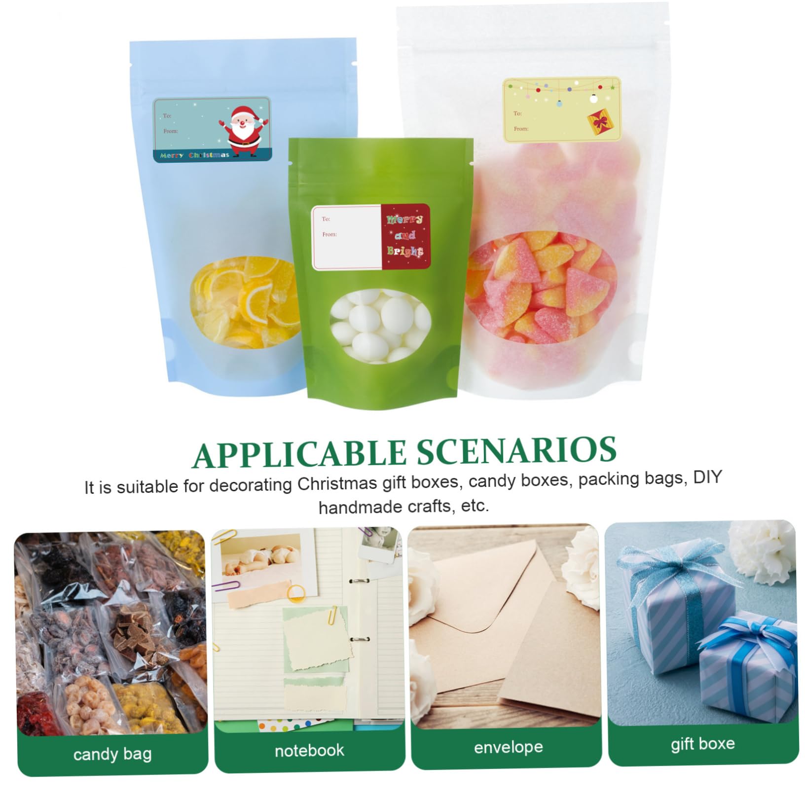 Tofficu 3rollen Weihnachtsaufkleber Selbstklebend Cartoon Geschenkaufkleber Für Umschläge Geschenkpapiere Für Weihnachtskarten Bastelprojekte Und Geschenkverpackungen