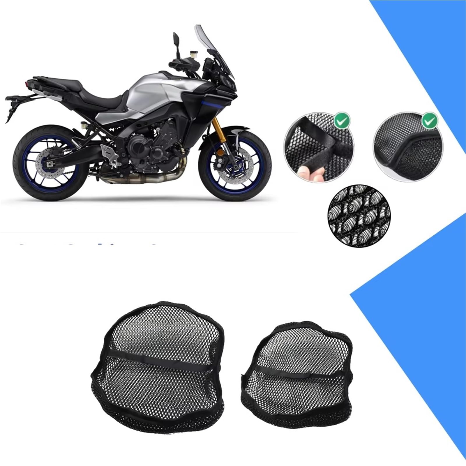 Moto Copri Sedili Per Tracer 9GT 9 GT Per Tracer9GT Per Tracer9 Coprisedile per moto Protezione antiscivolo resistente al calore elastica e traspirante