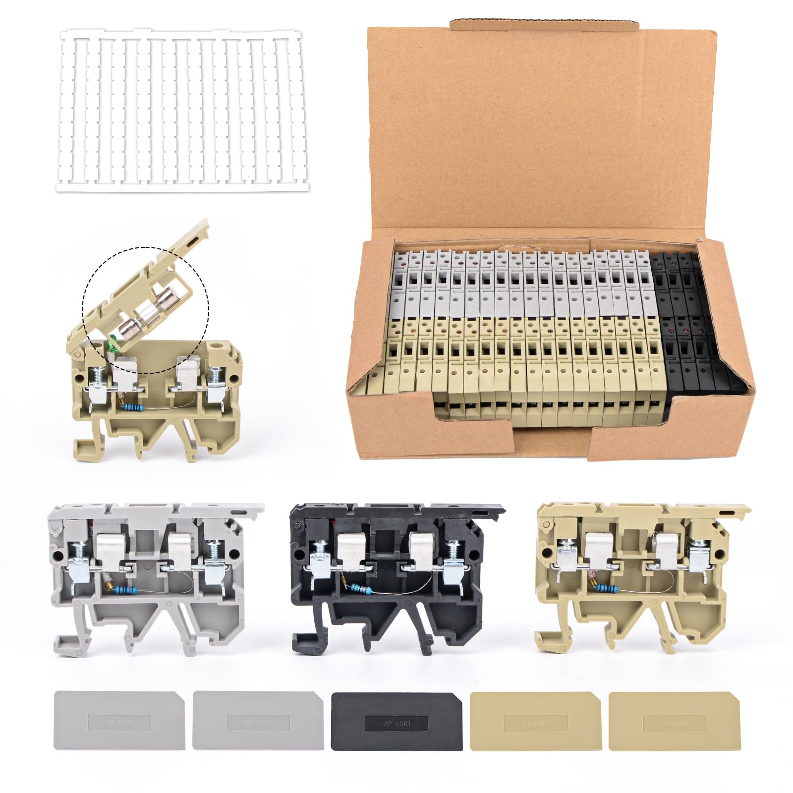 Rail Terminal Blocks - Industrial Voltage Connectors -29