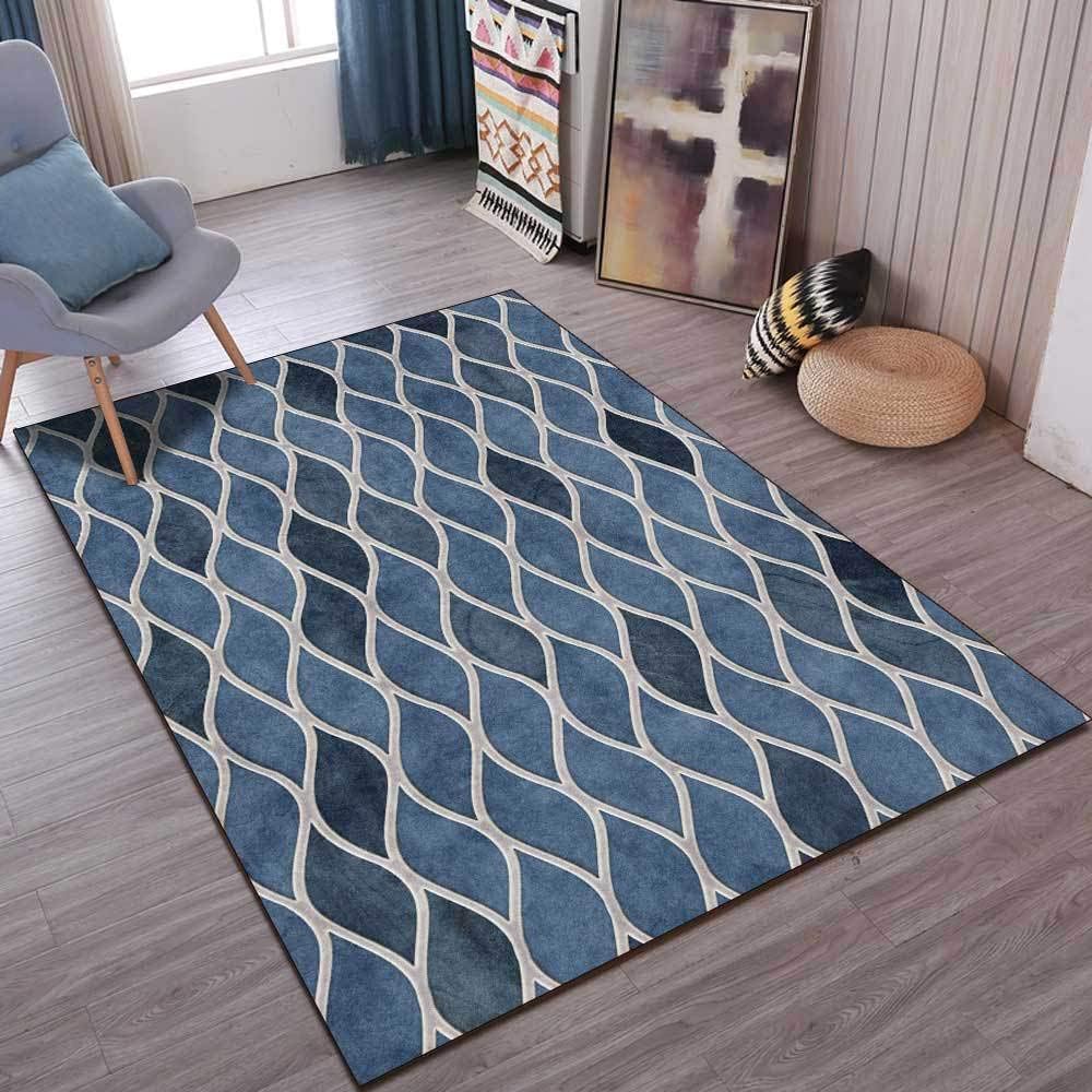 Tapis de chevet ultra doux haut de gamme avec couture ondulation