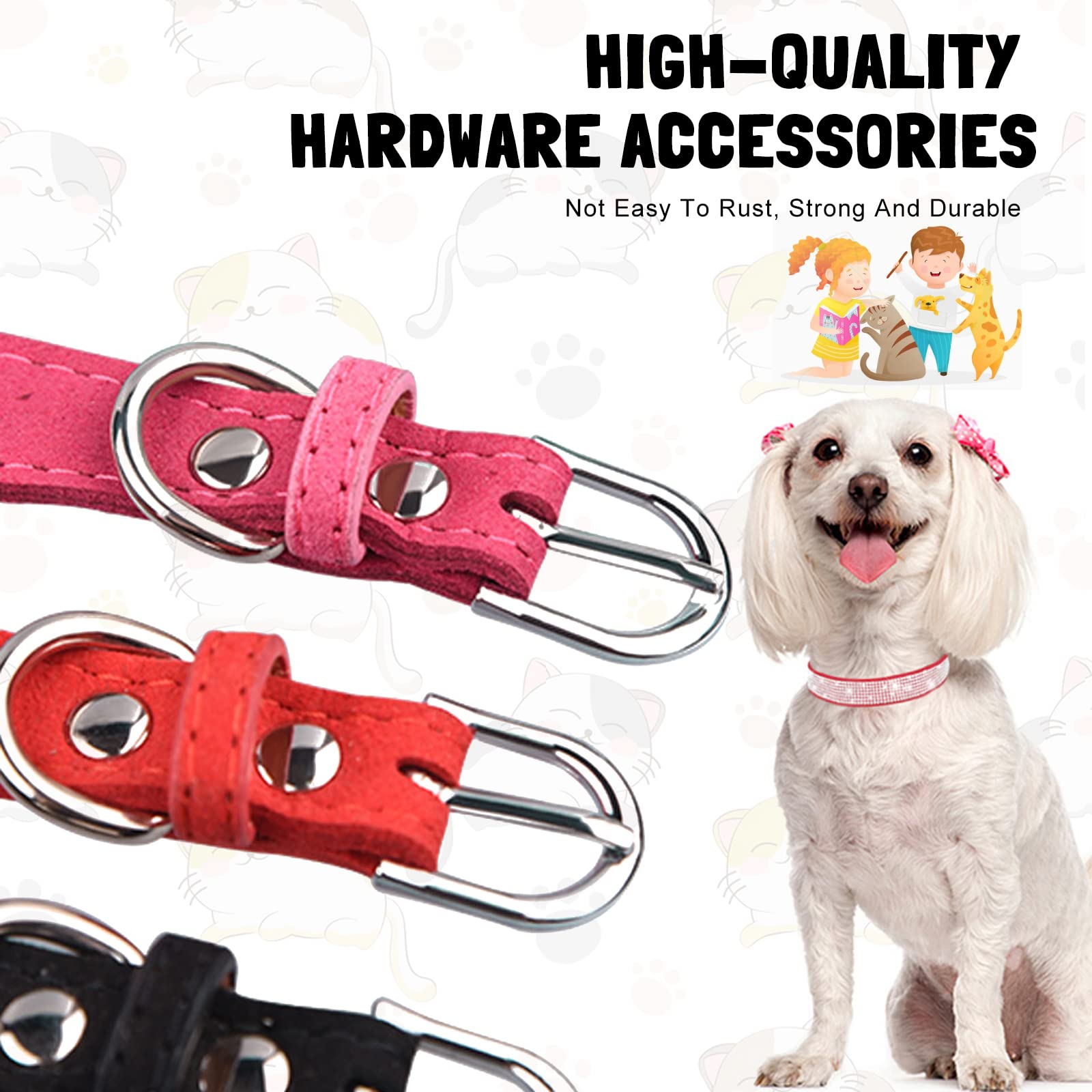 HALFSUMO Cane Collare Strass Morbido Velluto Pelle Collari Per Cani G