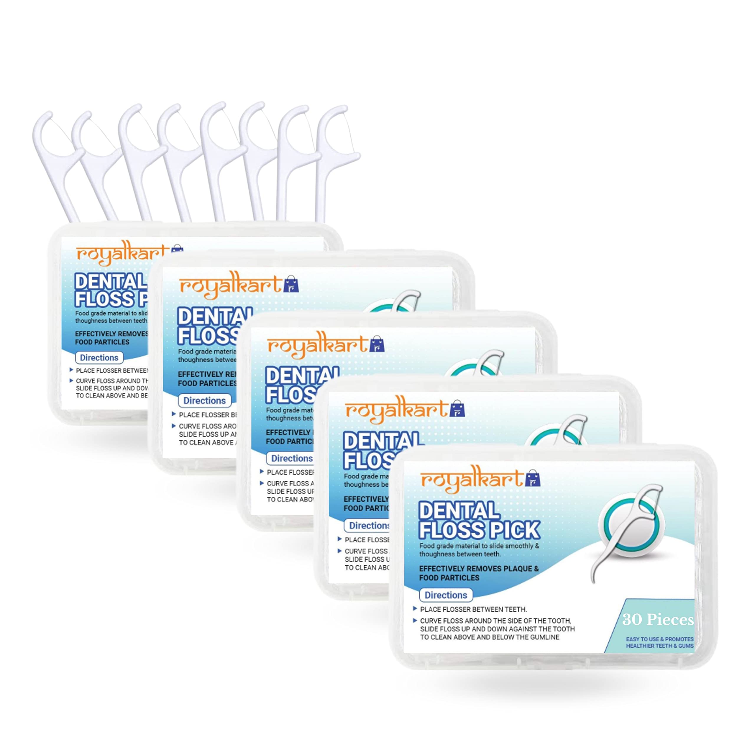 ROYALKART 3 in 1 Tooth Cleaning Dental Floss Toothpicks Set of 150 for Clean Teeth Fresh Breath and Healthy Gums (B09DGFTLZY) Amazon Price History, Amazon Price Tracker
