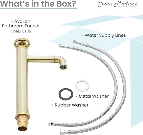 Miniatura 10 de Swiss Madison Well Made Forever SM-BF81BG Swiss Madison - Grifo de baño, oro cepillado