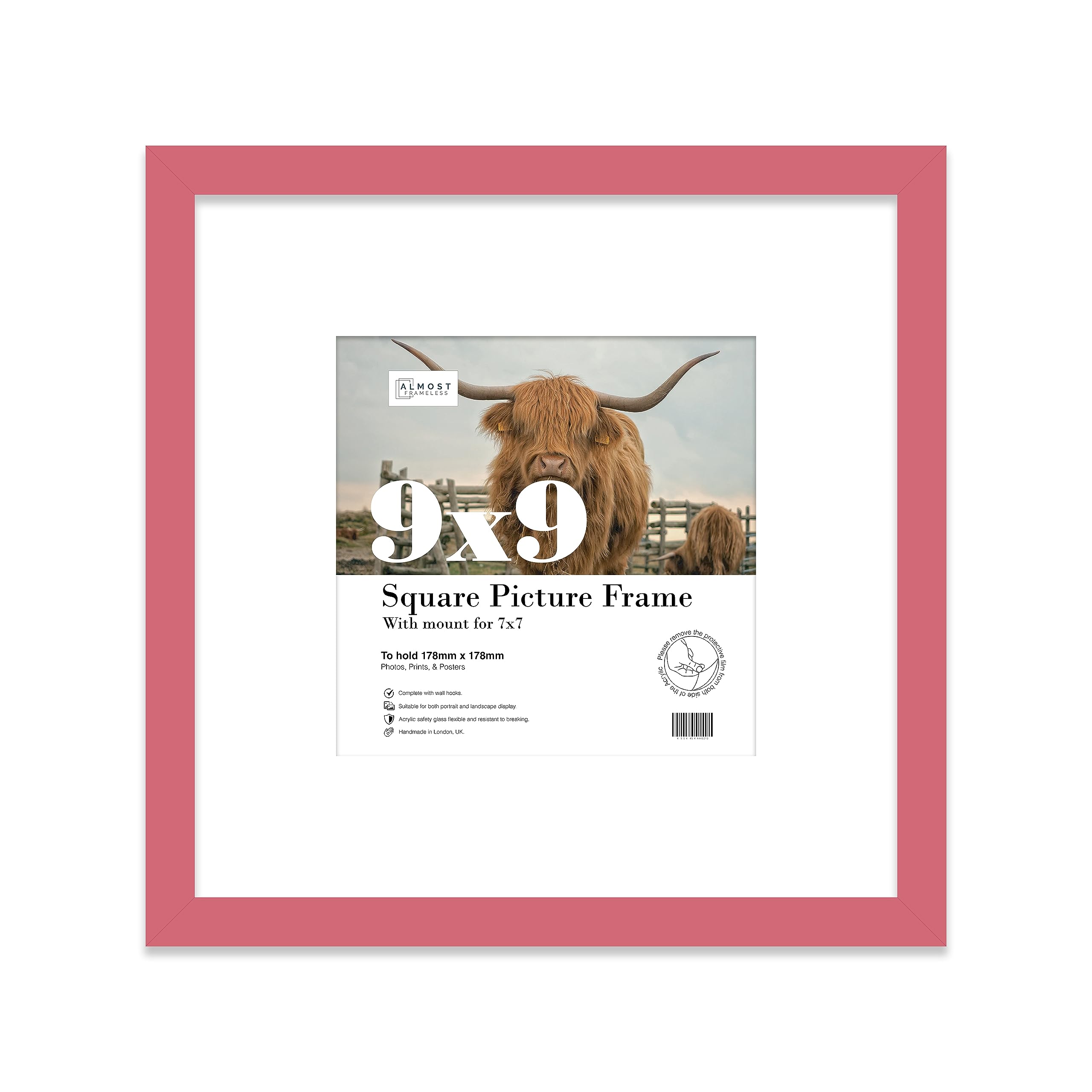 16X16" Oak Picture Frame16X16" Square Frame With 14X14" Mount For 16X16"/14X14" Pictures Moderrn Style Thin Edge1 Pack from B&Q