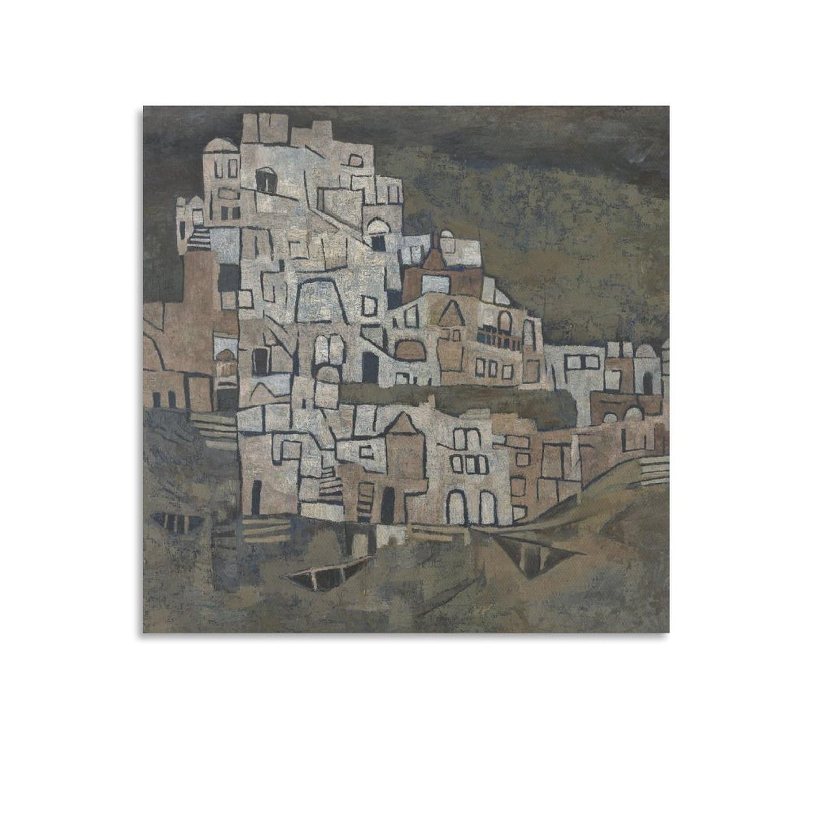 KLAGCBDF RAM KUMAR Untitled (8) Wall Art Poster Scroll Canvas Painting Picture Living Room Decor Home 28x28inch(70x70cm)