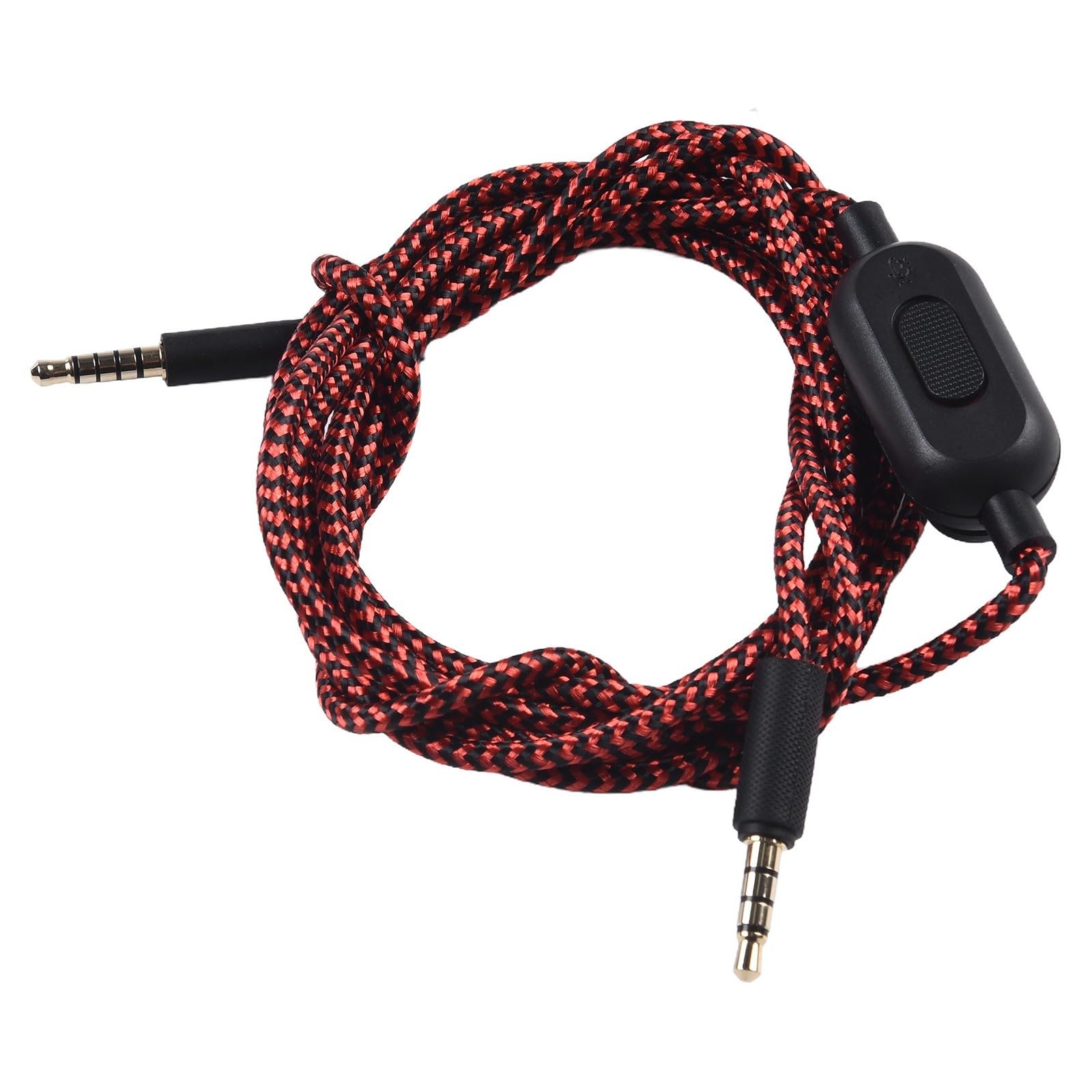 Câble auxiliaire de rechange pour casque Logitech G Pro X G233 G433 avec contrôle du volume et interrupteur muet, 2 m en nylon tressé