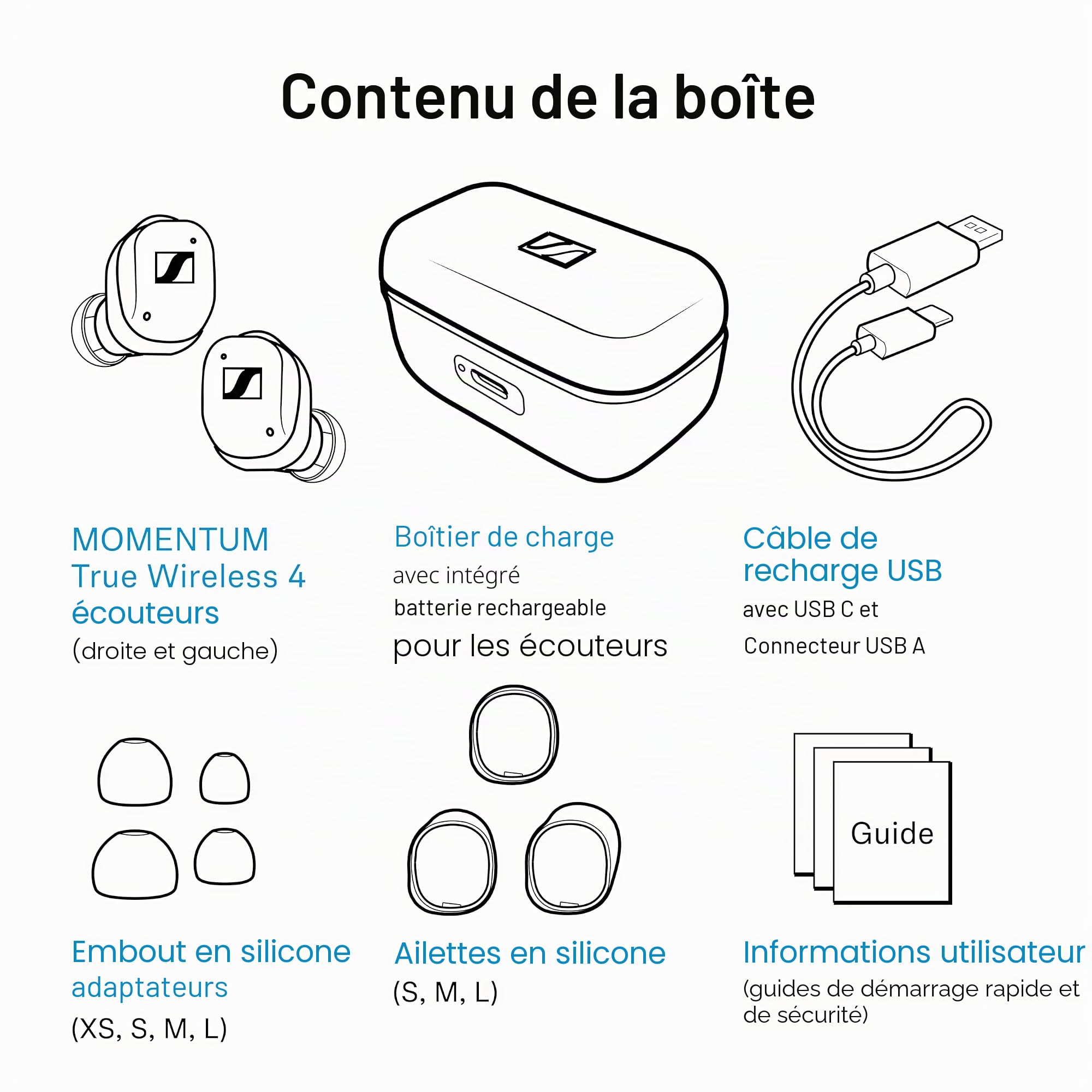 Sennheiser Consumer Audio Momentum True Wireless 4 Smart Earbuds avec Bluetooth 5.4, Son cristallin, Design Confortable, autonomie de 30 Heures, ANC, Le et Auracast adaptatif – Cuivre Noir