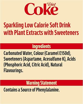 Diet Coke Caffeine Free Soft Drink Cans, 8 x 330 mL