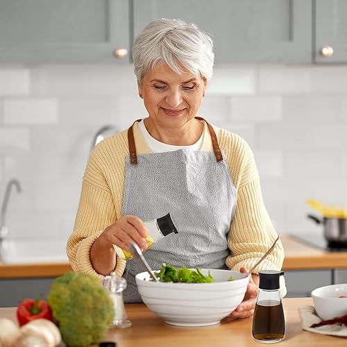 Miniatura 5 de Tanlade Dispensador de salsa de soja de 18 piezas, juego de dispensador de cruet a prueba de fugas, botellas pequeñas de vidrio para salsas,