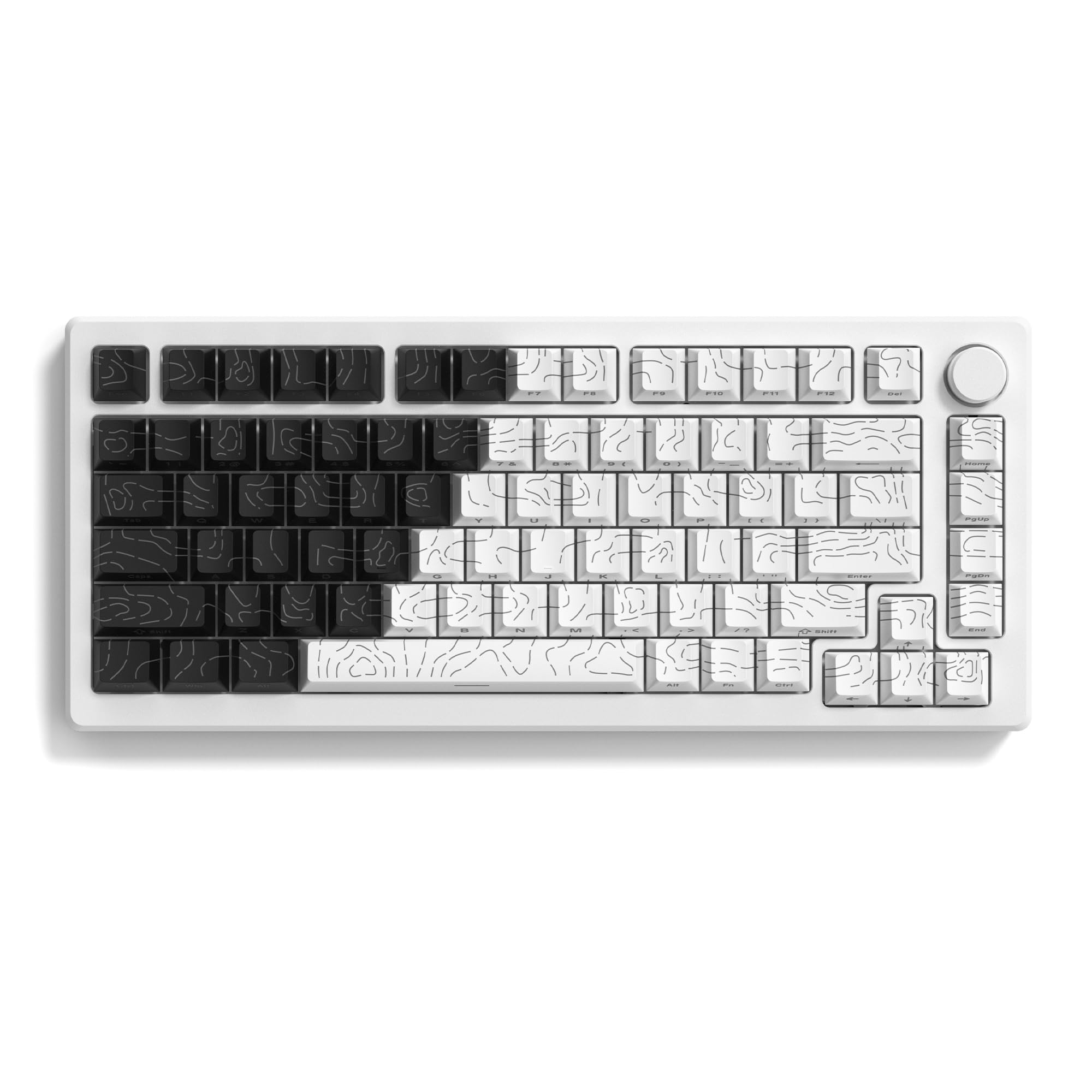 キーキャップ 132キー 等高線キーキャップ 4.0 透過型 チェリープロファイルキーキャップセット 61/64/66/68/71/75/84/87メカニカルキーボード用 サイド彫刻