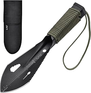 iunio Hiking Trowel, Camping, Backpacking, Portable Shovel, Multitool, Ultralight Camp Tool, with Carrying Pouch, for Gardening, Outdoor, Survival