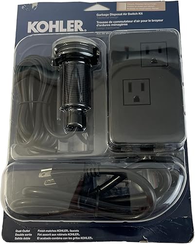 Miniatura 2 de Kohler K35723-BL Kit de interruptor de aire de eliminación de basura negro mate