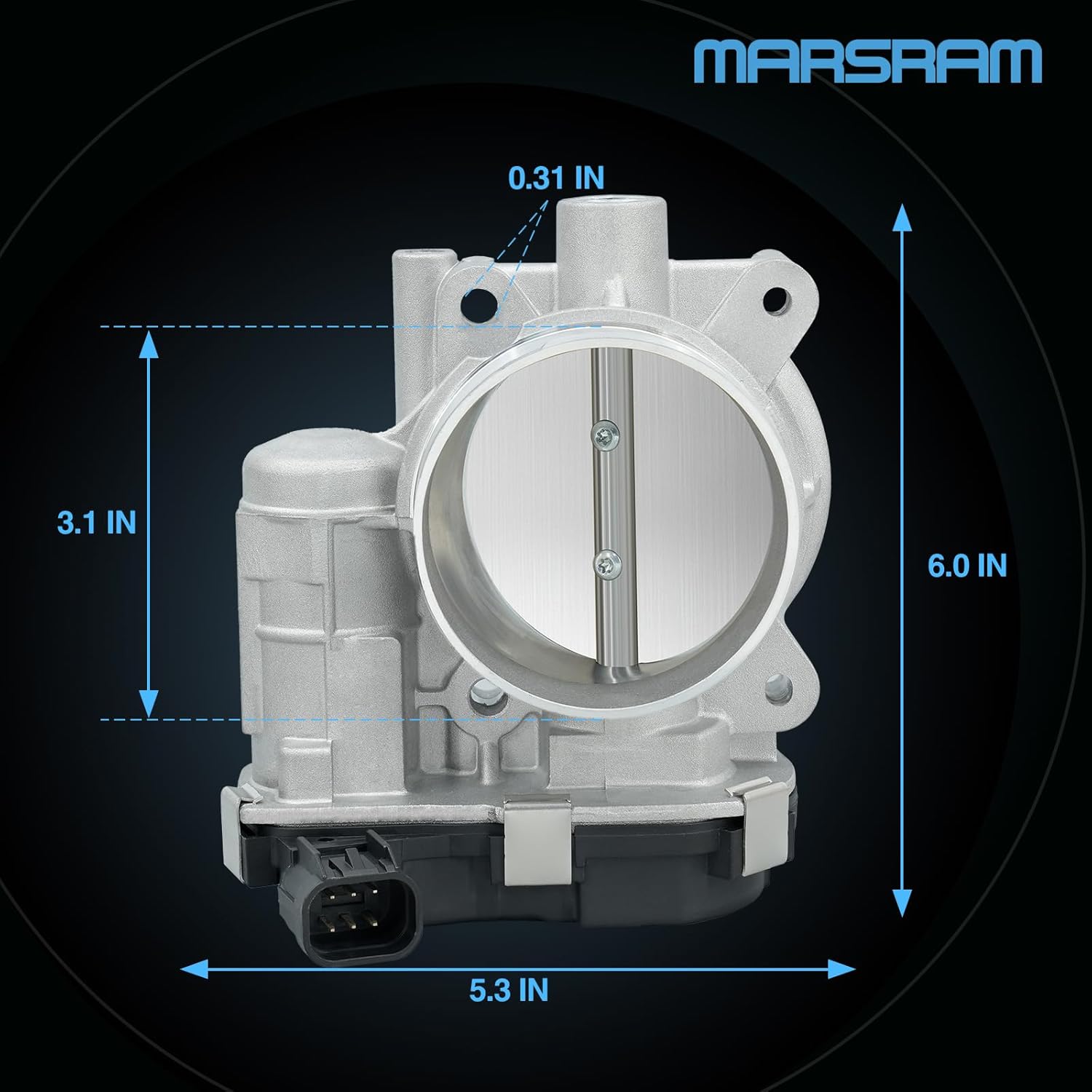 Marsram Electronic Throttle Body Compatible with Buick 2009-2010 Lucerne Terraza, 2006-2011 Chevy Malibu Impala Equinox Uplander, Pontiac G6, Saturn Vue 3.4L 3.5L 3.9L, Replace 12577029 12609500