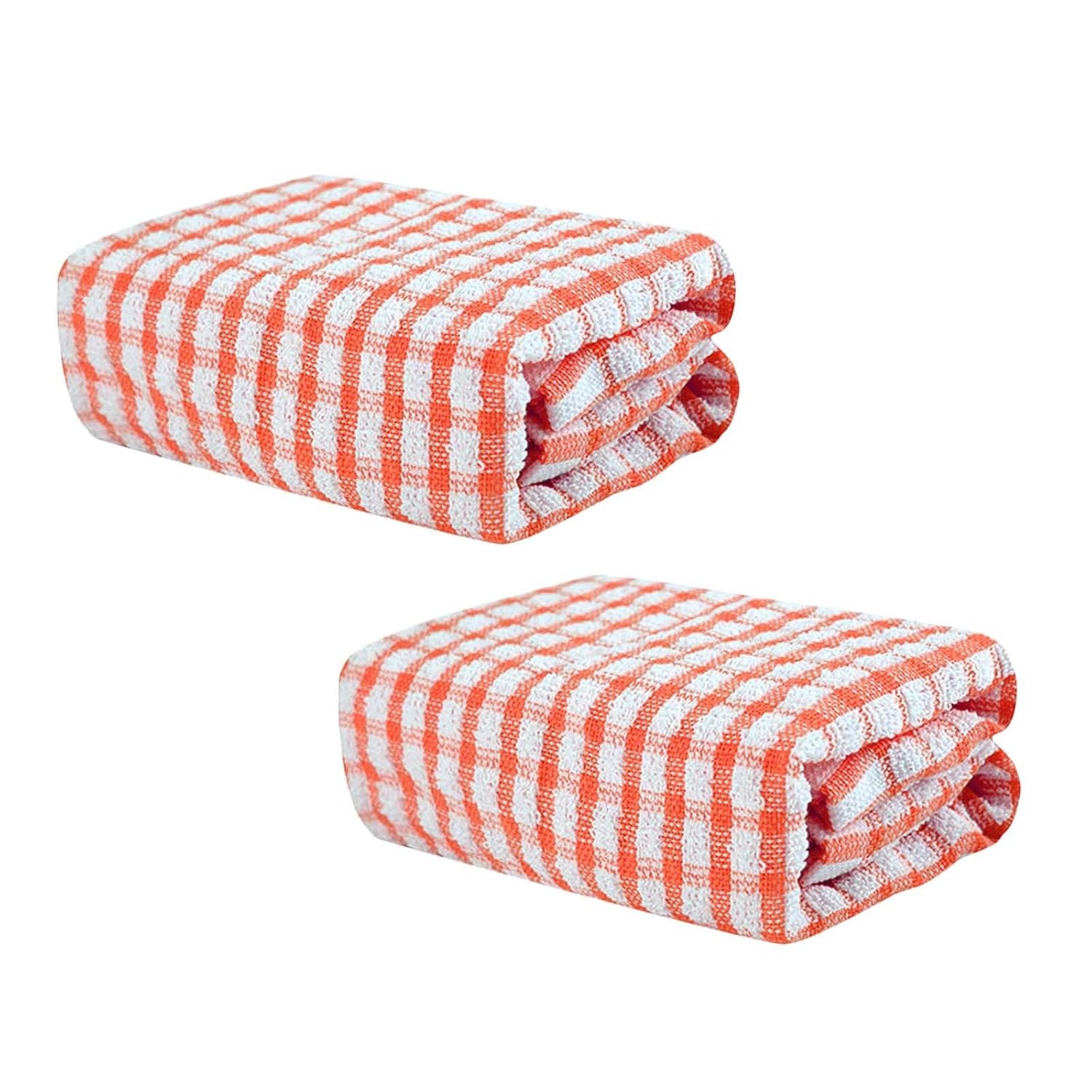 2pack Cleaning Cloth Dish Cloths Dish Towels and Absorbent Kitchen Dishcloths Fast Drying Microfiber Camp Dish Towel Orange