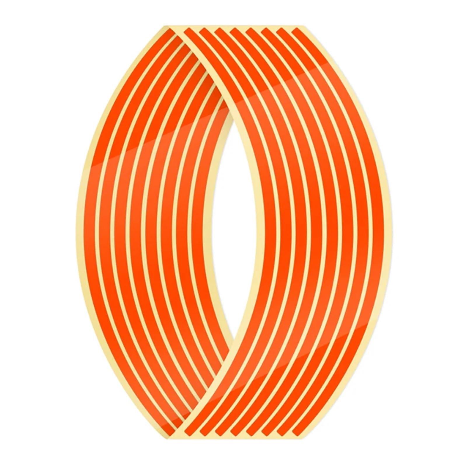 Hub Decals Rim for Ya&maha for MT07 1set of 16pcs Wheel Sticker Reflective Rim Stripe Tape Bike Motorcycle Stickers Stripe Tape(Orange)