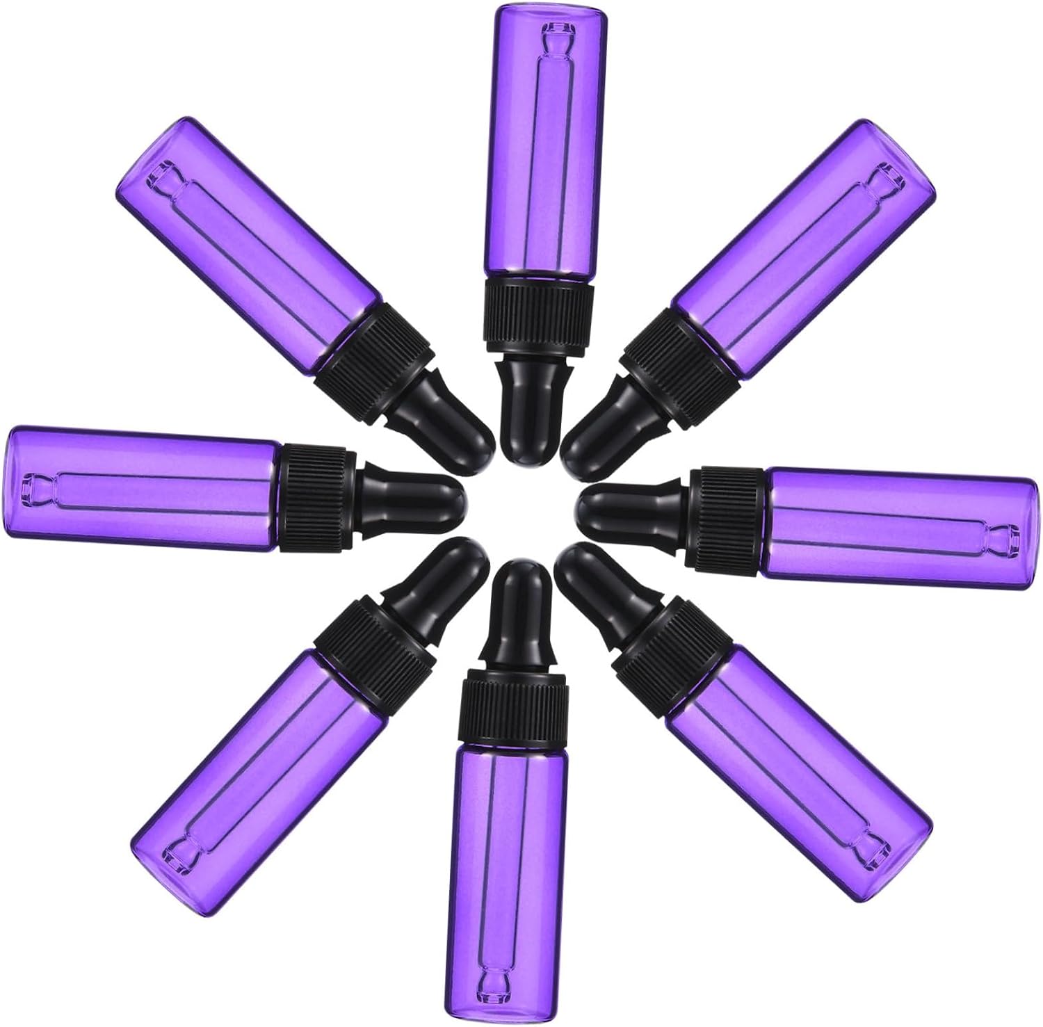30pcs Glass Dropper Bottles Refillable Perfume Sample Vials for Travel Essential Oils DIY Blends Aromatherapy and Cosmetic Liquid Storage