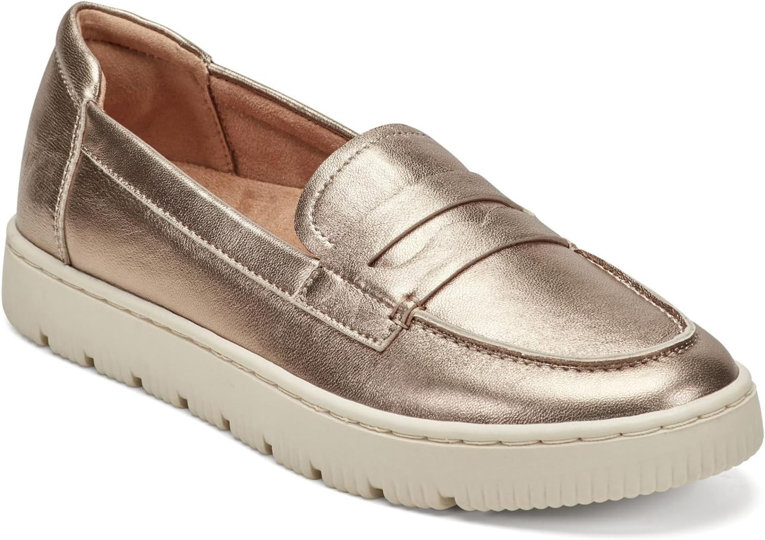 Easy Spirit レディース Karin スリッポン ローファー, ブロンズレザー, 27.0 cm W