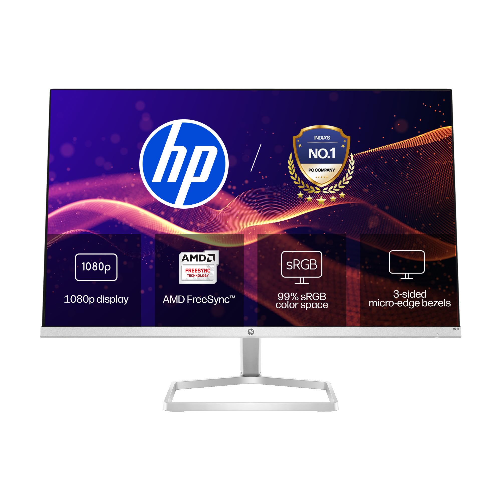 HP M22f 21.5インチ フルHD IPSモニター HP M22f 21.5-inches, 54.6 cm, FHD Monitor Eye Safe Certified Full
