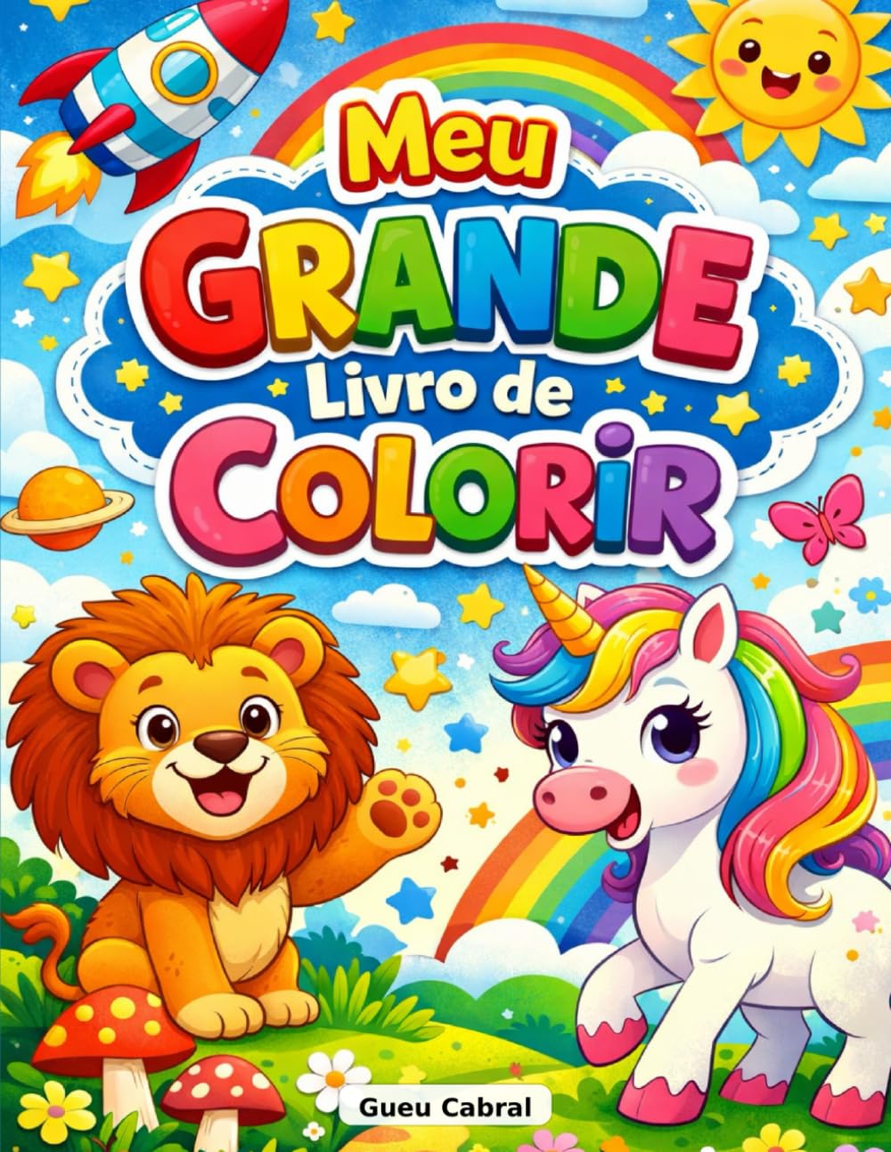 Meu Grande Livro de Colorir: 30 Desenhos Fáceis para Colorir | Um Desenho por Folha | Atividades para Crianças