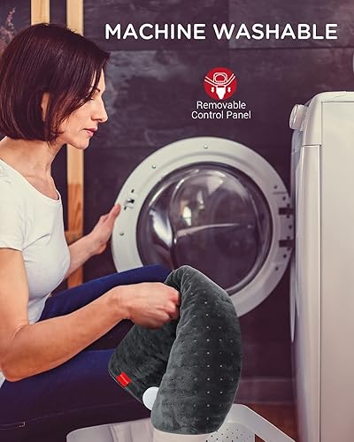 Miniatura 7 de Comfytemp Manta eléctrica de coche de 12 V24 V para aliviar el dolor de espalda, 4 ajustes de calor, 11 apagado automático, mini manta de viaje