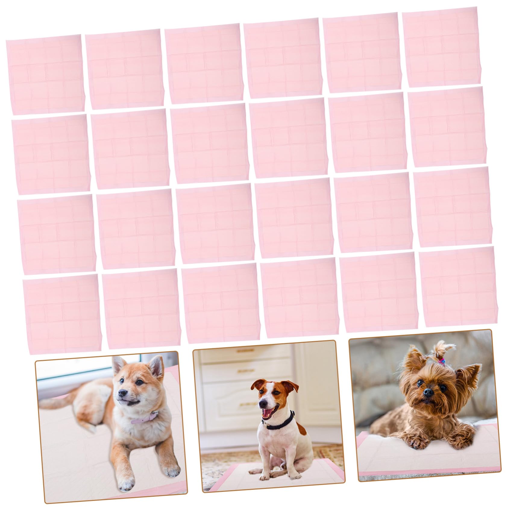 Alèses D'entraînement Épaisses pour Chien, 40 Pièces, 60x60 Cm | Non-tissé Rose, Très Absorbantes, Usage Extérieur et Cage pour Animaux, Format 1 Paquet