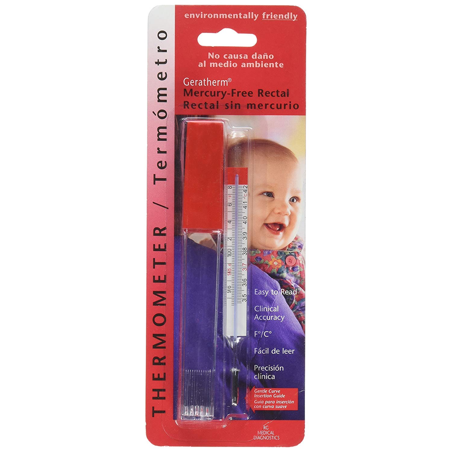 Geratherm Thermometer Rectal Mercury Free 1 Each (Pack of 5) Amazon