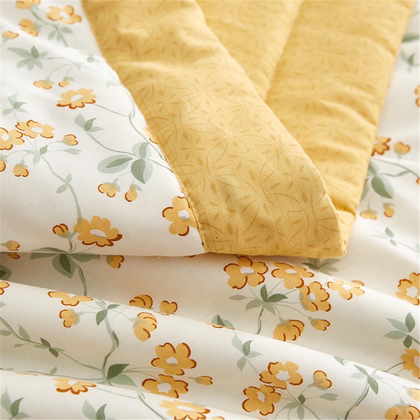 Odot Couvre Lit Matelassé 2 Personnes Été Réversible Dessus de Lits et Couvre-Lits Boutis Doux et Confortable Coton Jeté de Lit Matelassage Jeté de Canapé (Jaune,200x230cm)