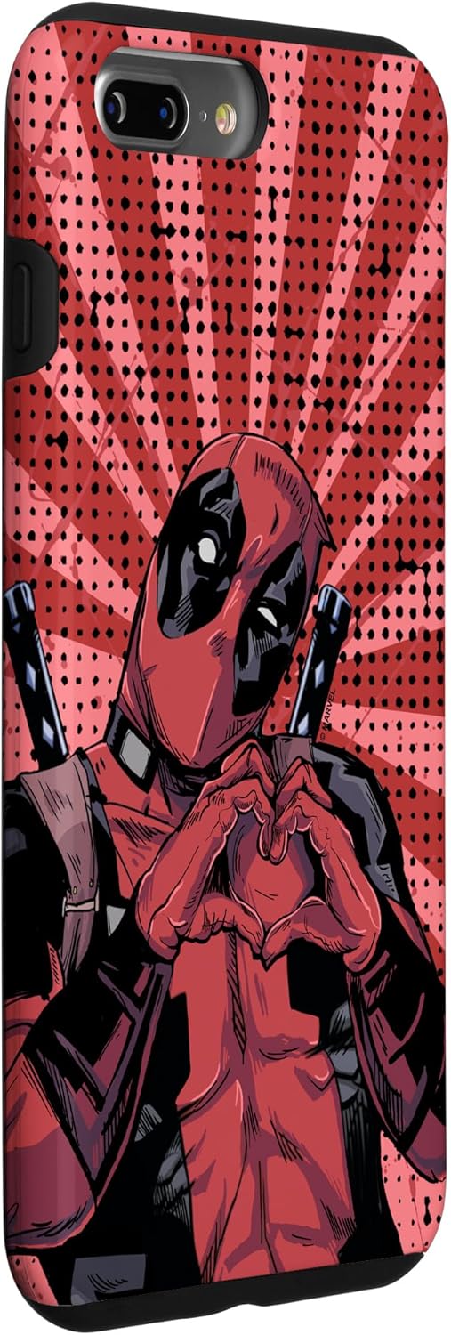 Marvel Deadpool Comic Heart Hands Case for iPhone 7 Plus/8 Plus